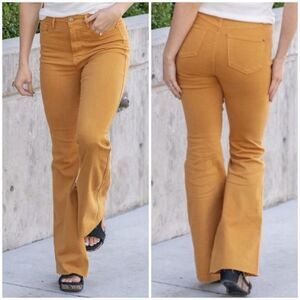 Judy Blue Flare High Rise Marigold Yellow Jeans 88713 Size 13/31